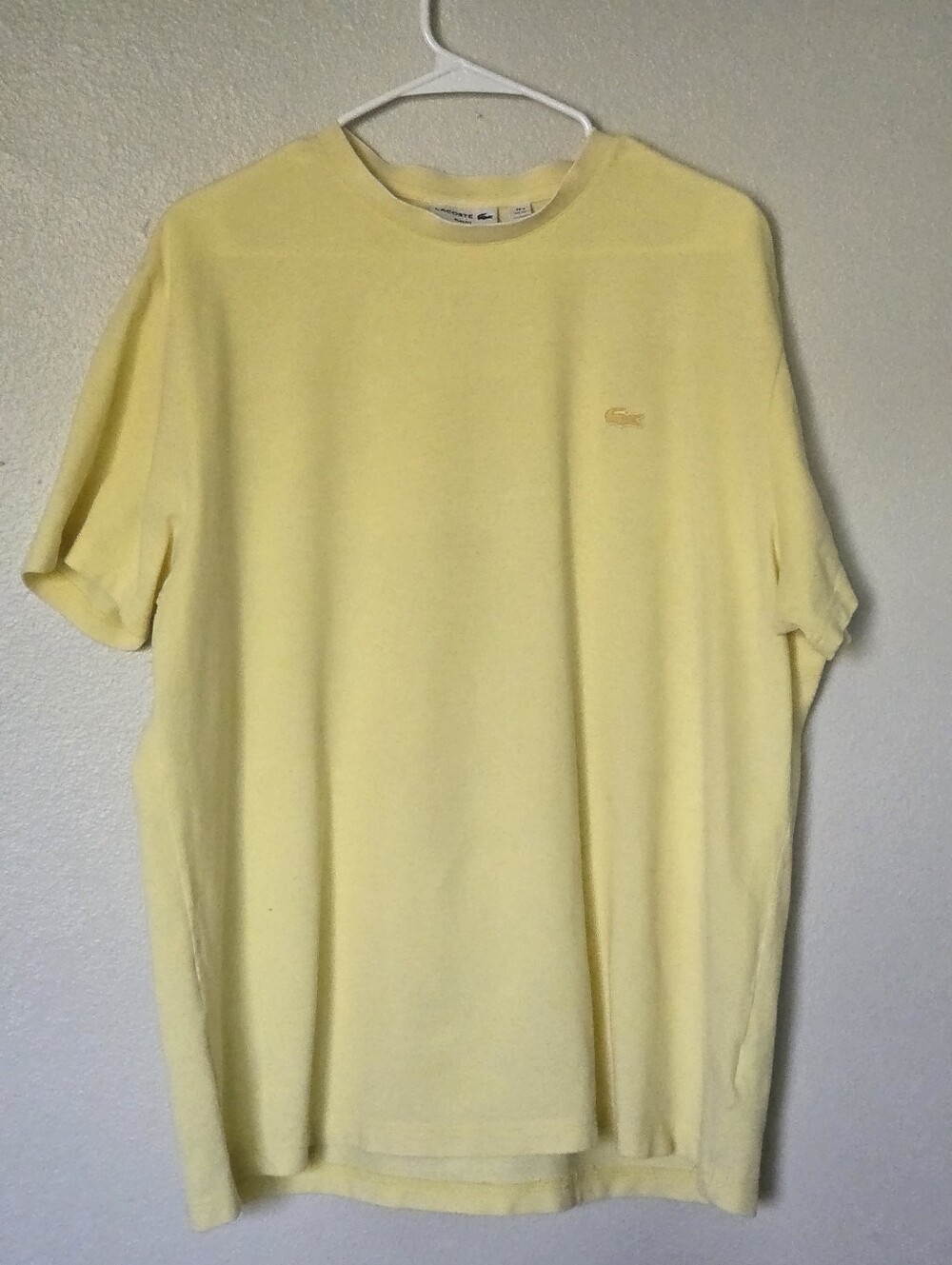 Lacoste Short-Sleeve Crew Tee in Soft Yellow
